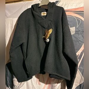 Earth Rags Poncho-Sweater embroidered